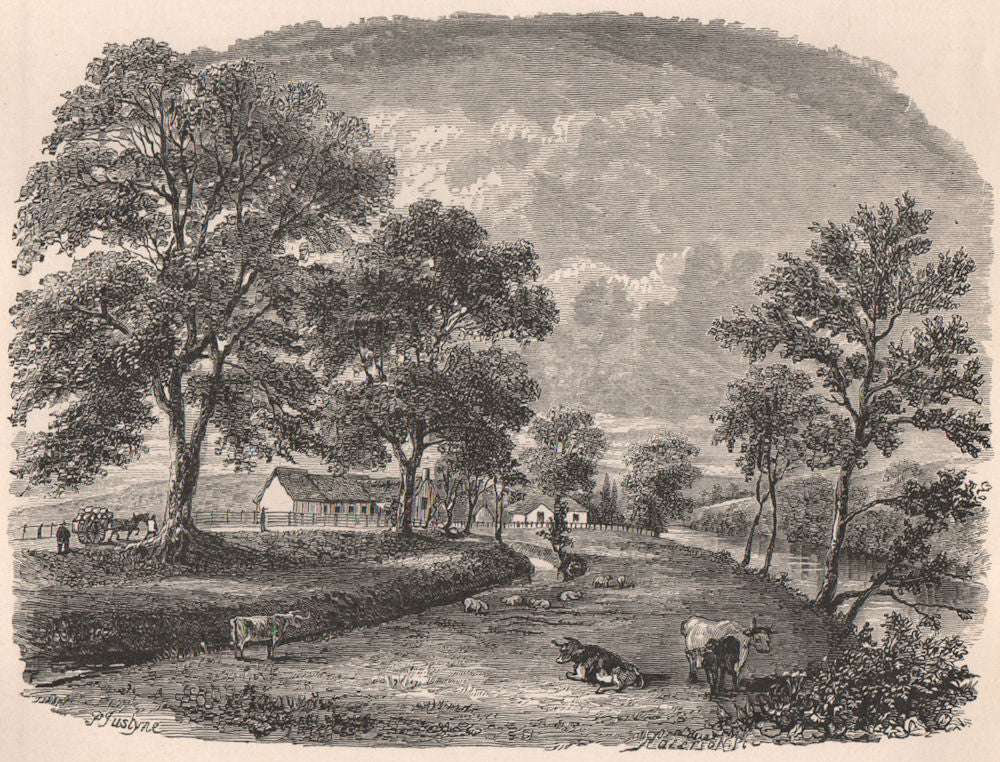 AYRSHIRE. Alloway Mill (Robert Burns' first School) . Scotland 1885 old print